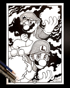 Super Mario Bros. Inked Art